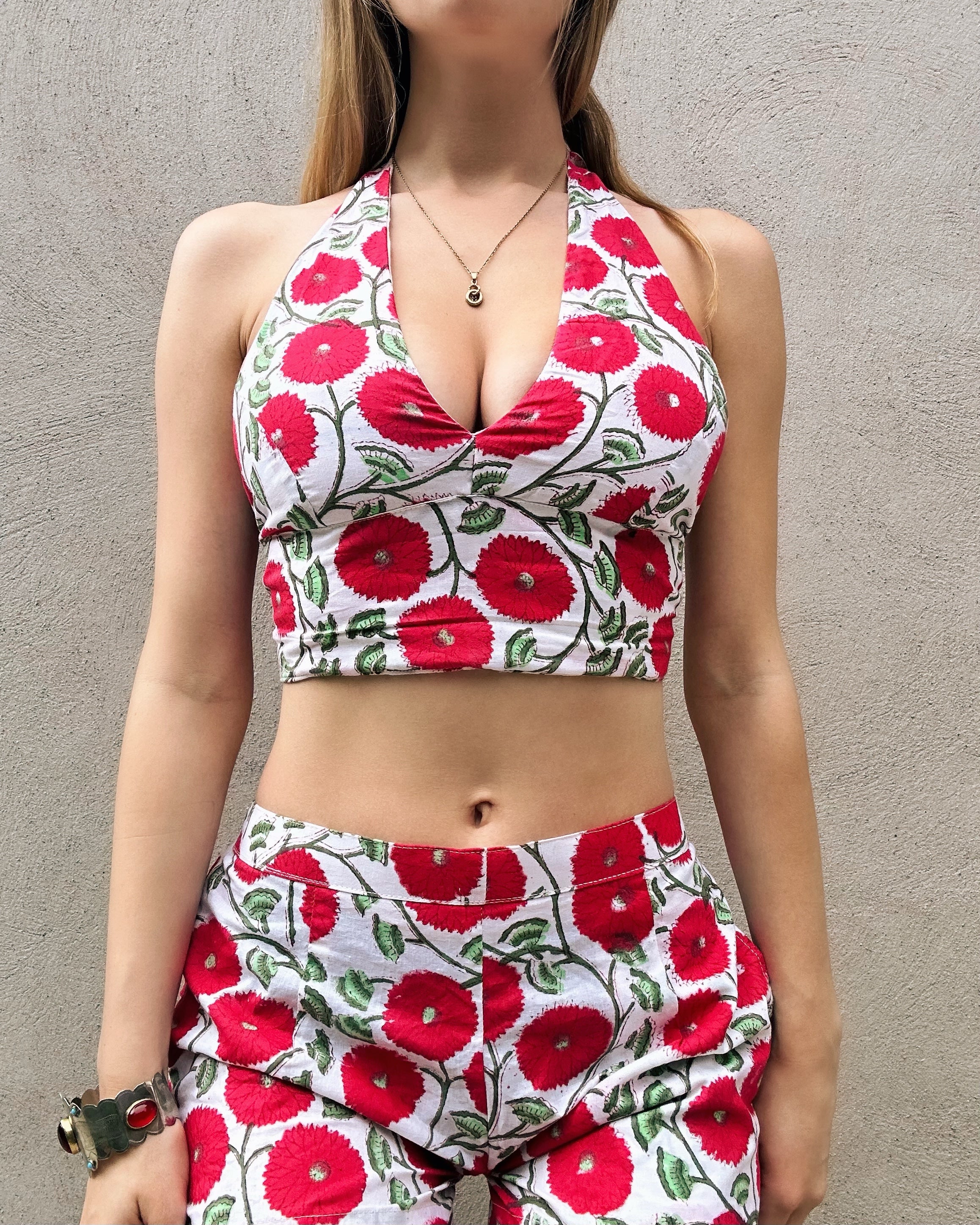 Poppy 70s Set - includes Halter Top and Shorts - Image 4
