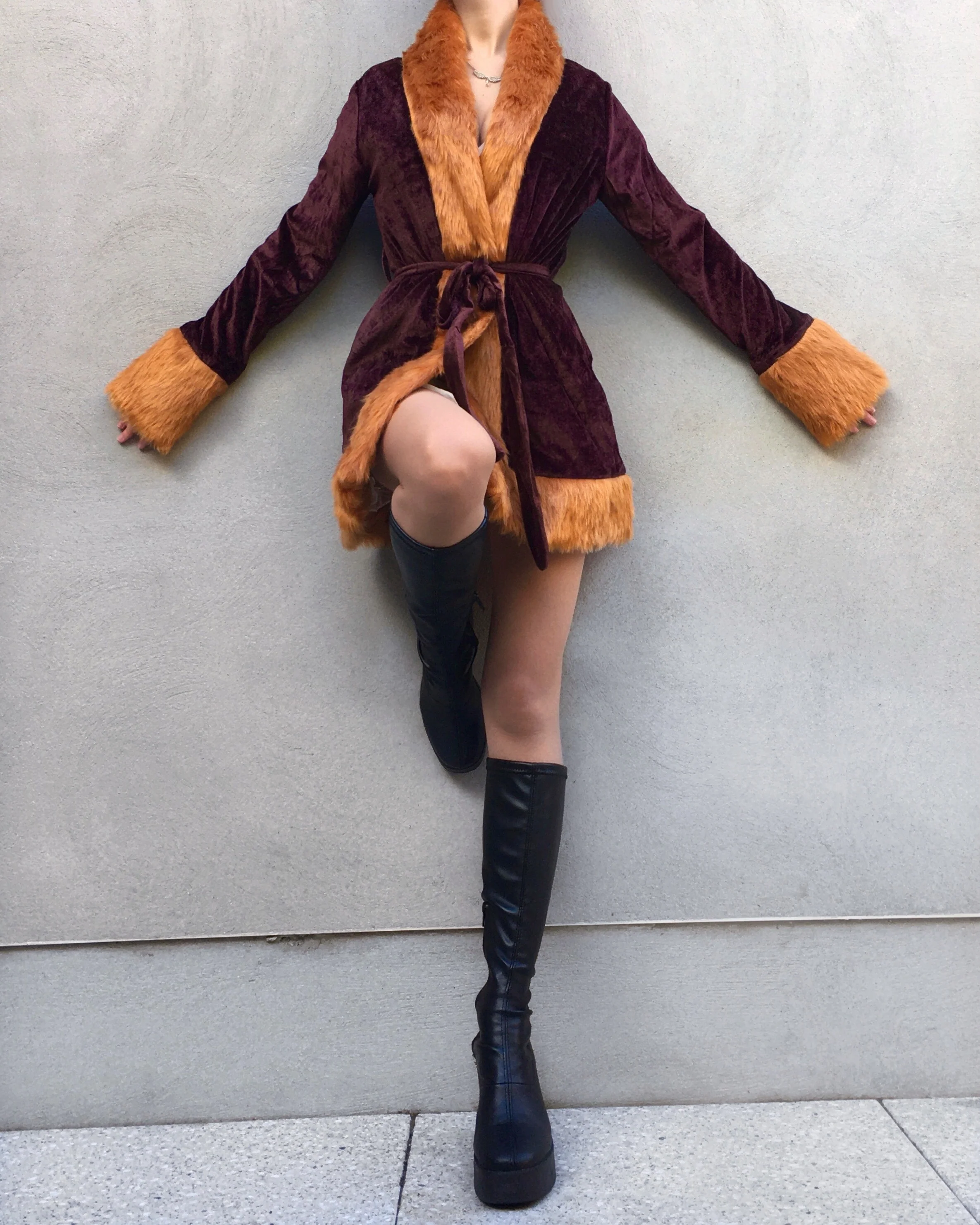 Almost Famous Brown Velvet Coat in Jagger - Image 5