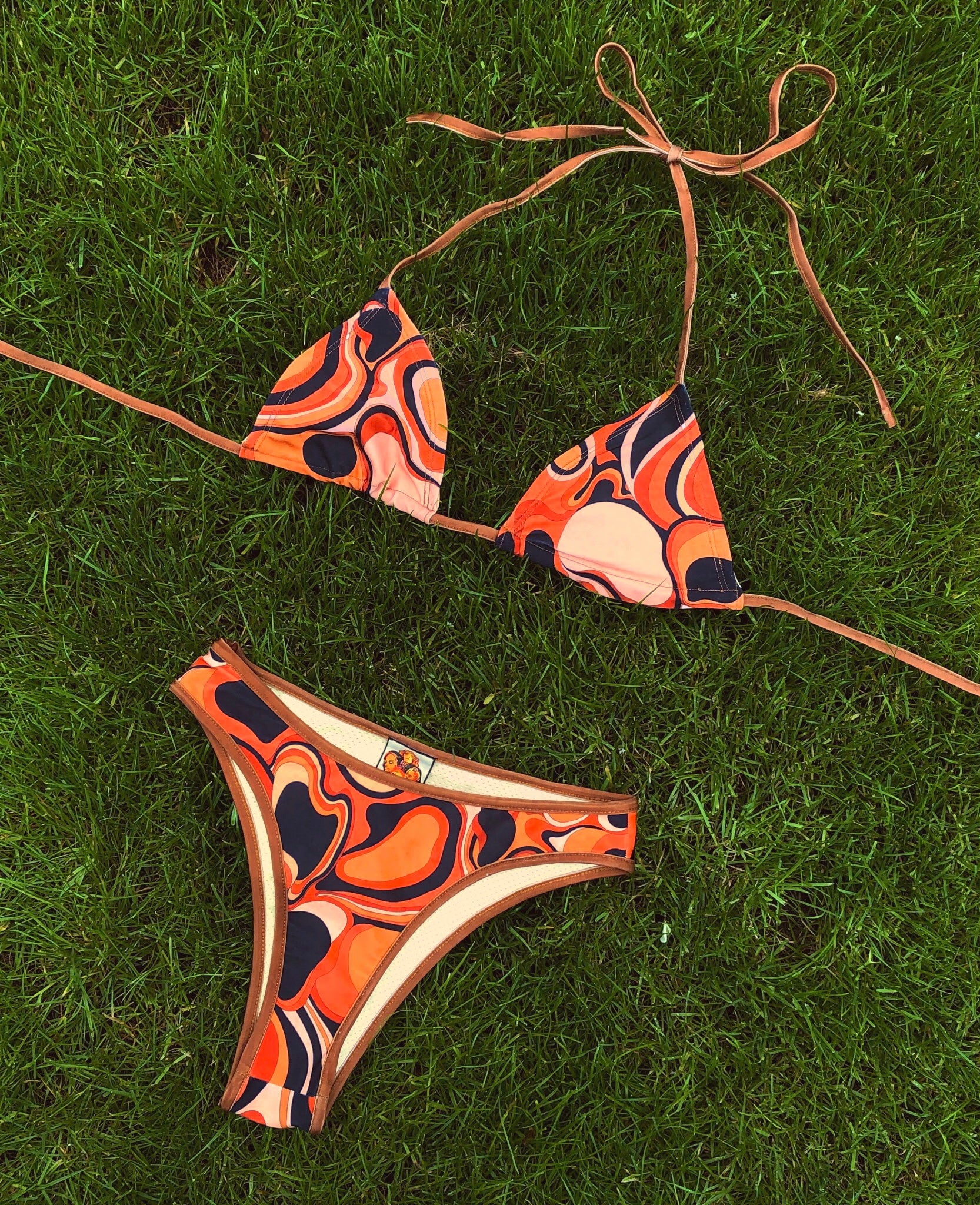 Chocolate Lava Triangle Bikini Top - Image 4
