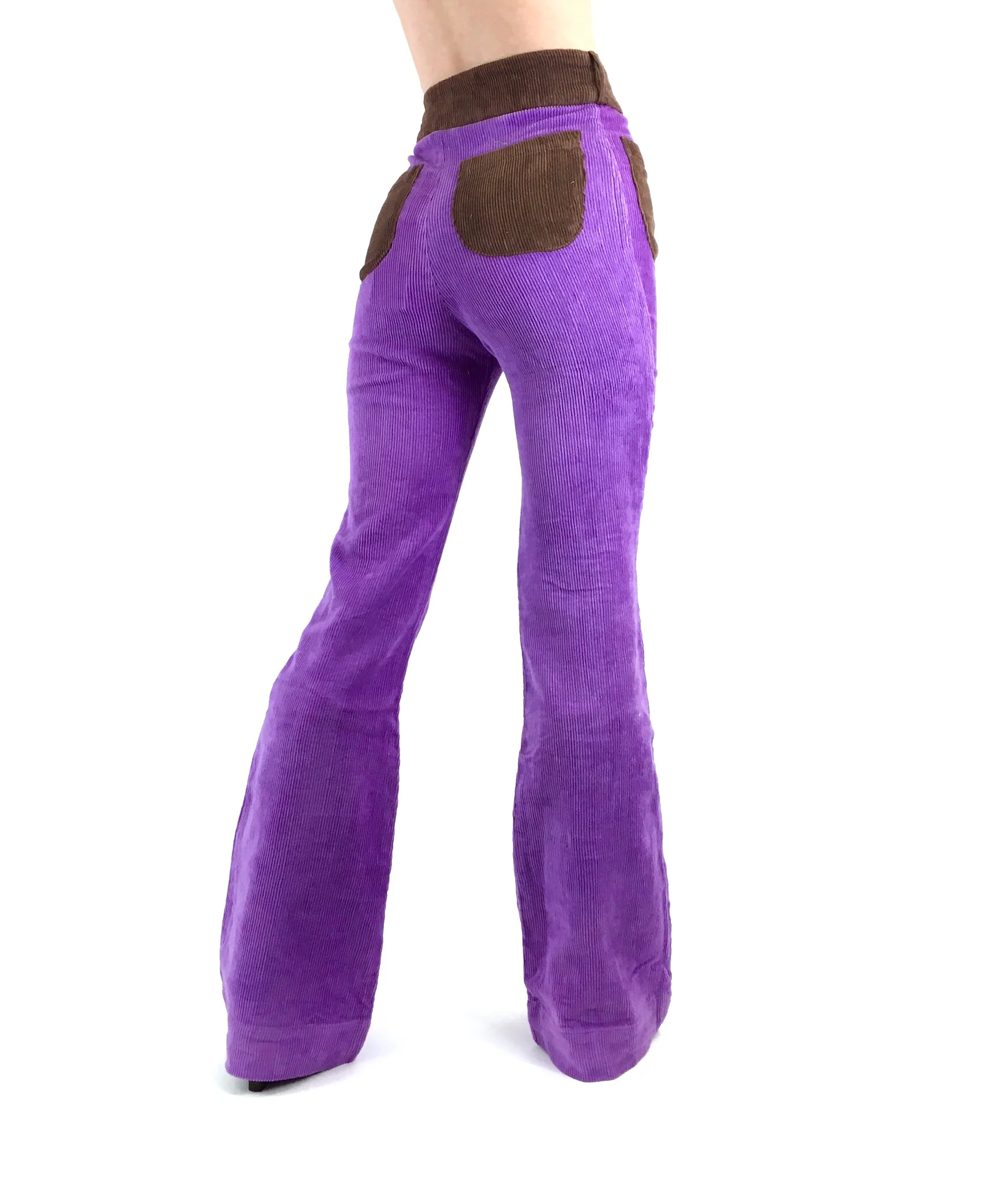 The Contrast Corduroy Flare Pant in Purple Haze - Image 8