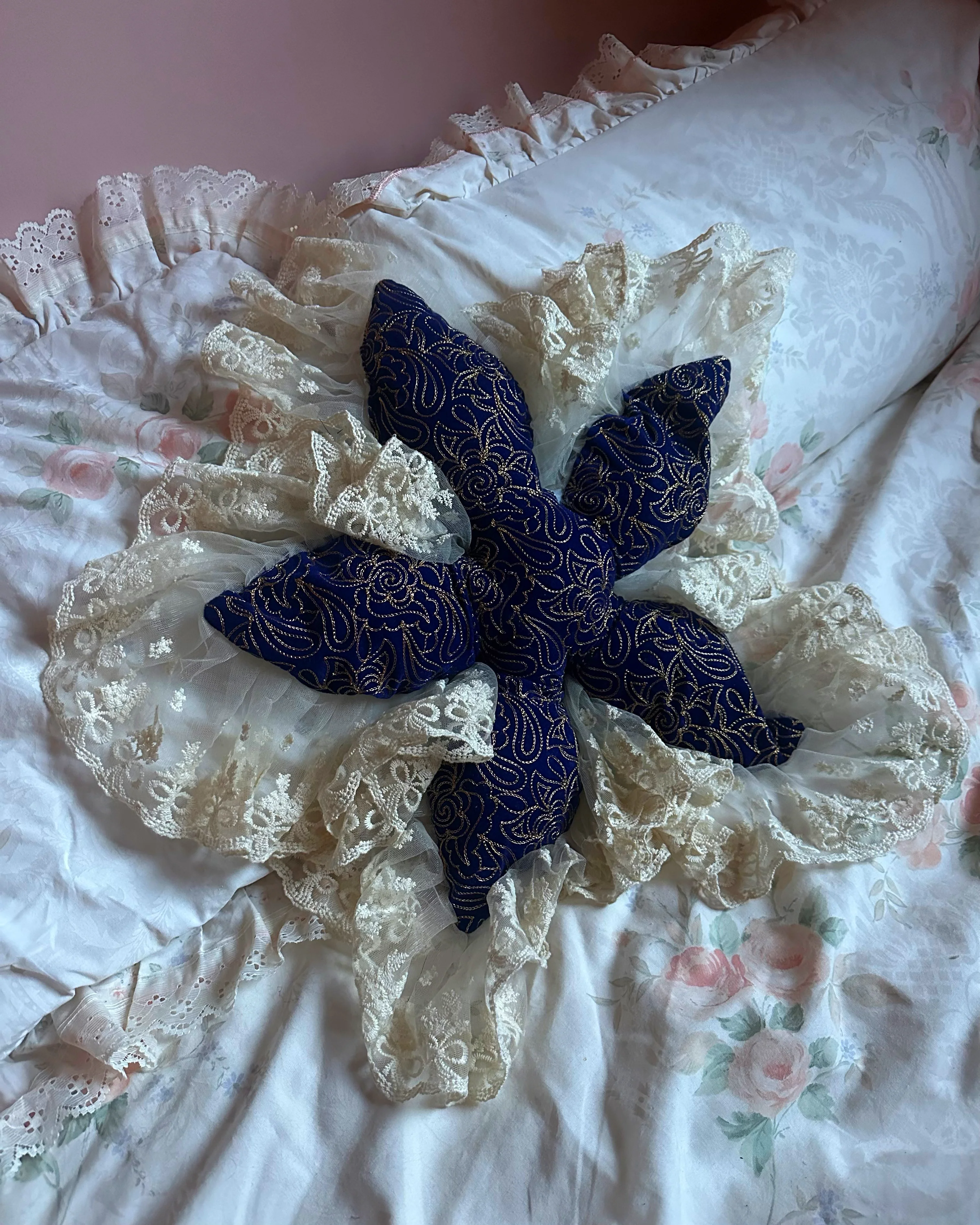 Flower Shaped Pillow in Moon - Image 3