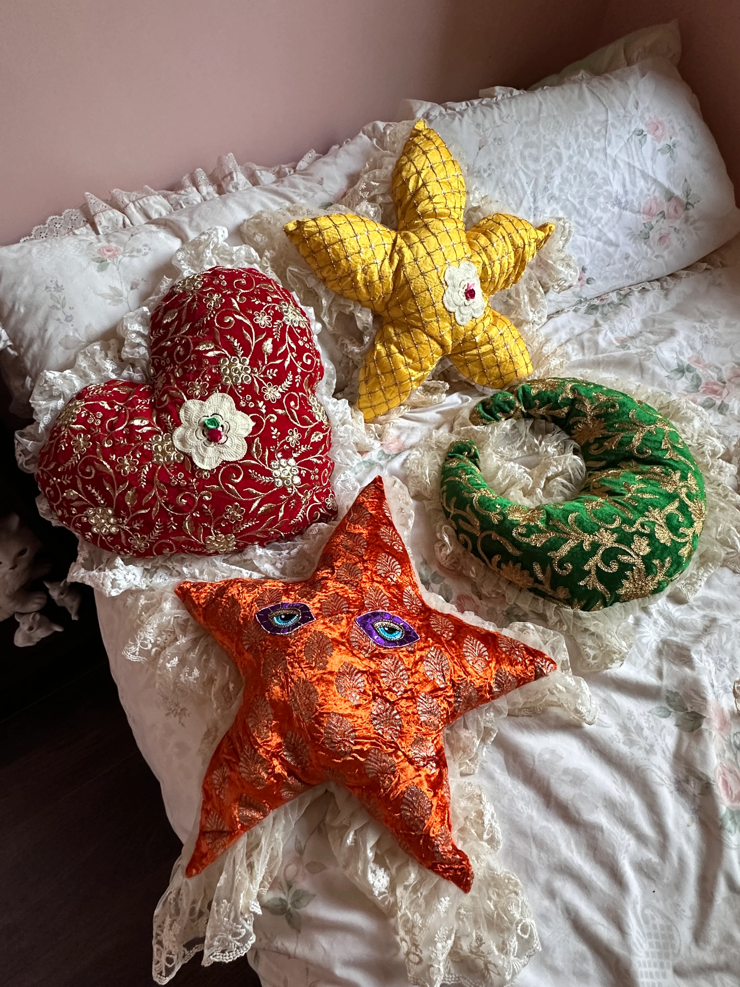Flower Shaped Pillow in Starry Night - Image 3