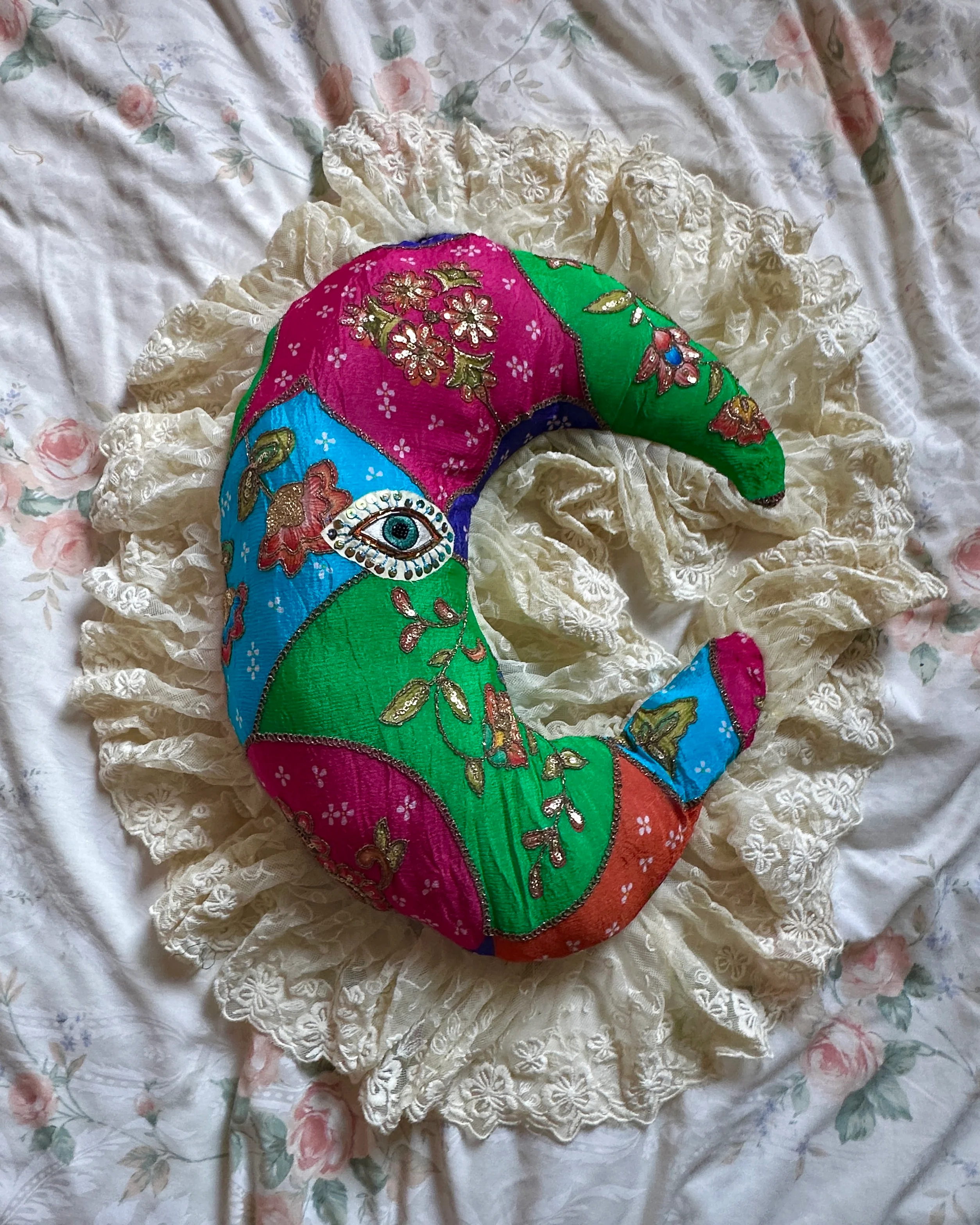 Moonface Shaped Pillow in Whimsigoth - Image 4