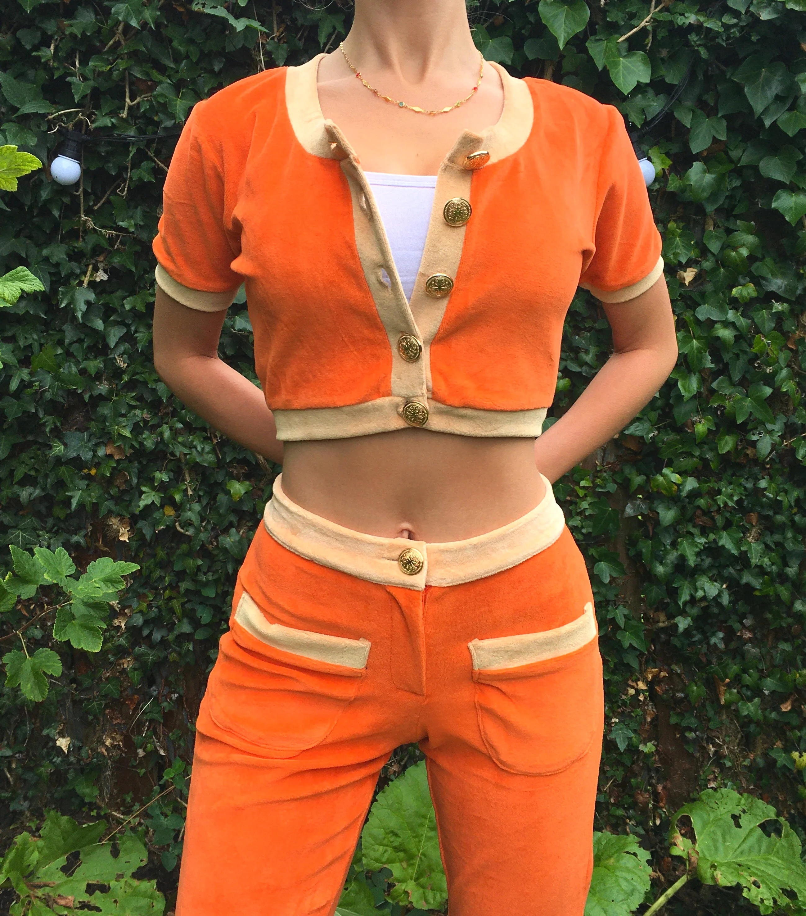 MOD Crop Cardigan in Orange Popsicle - Image 10