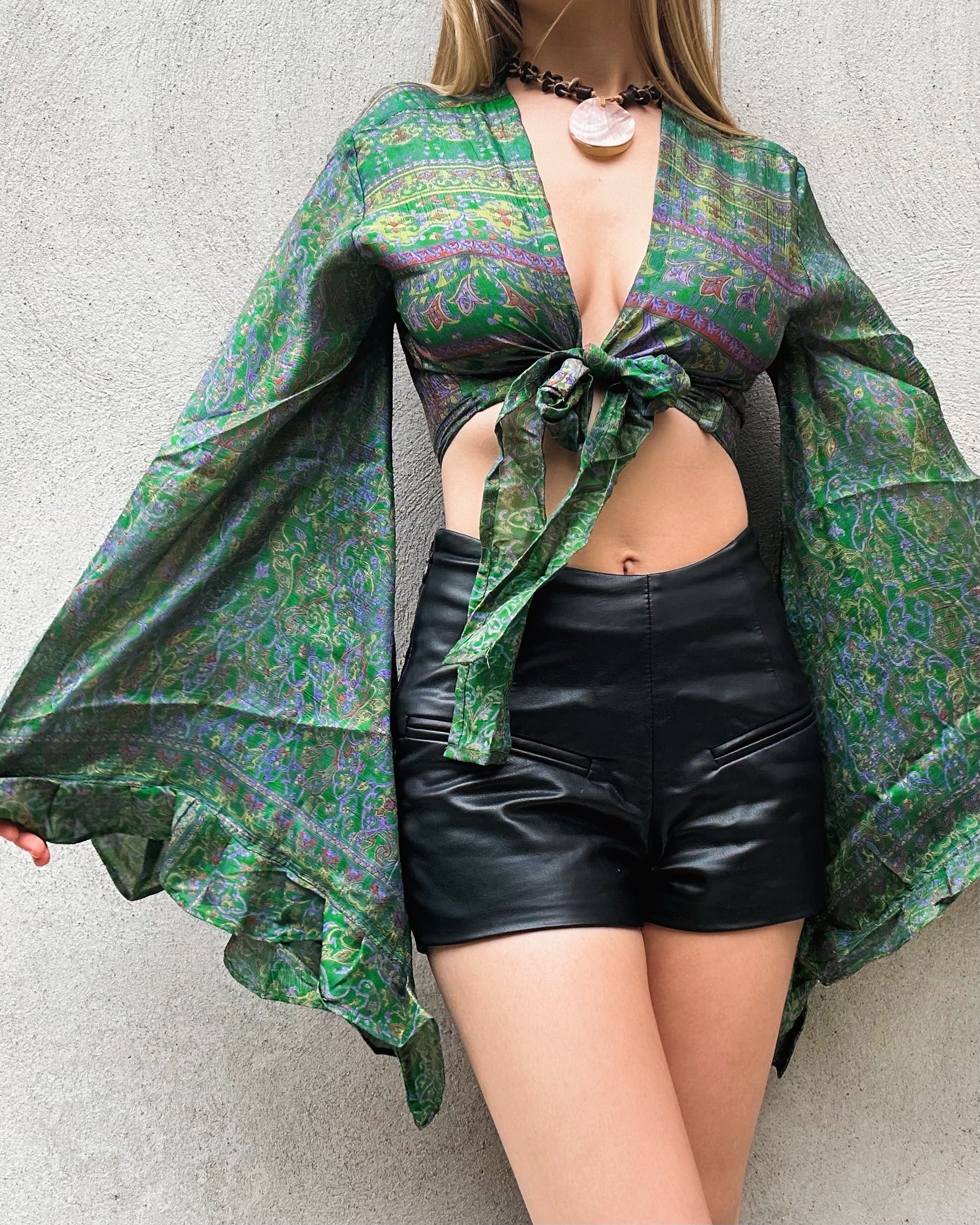 Ruffle Wrap Top in Lalena - Image 4