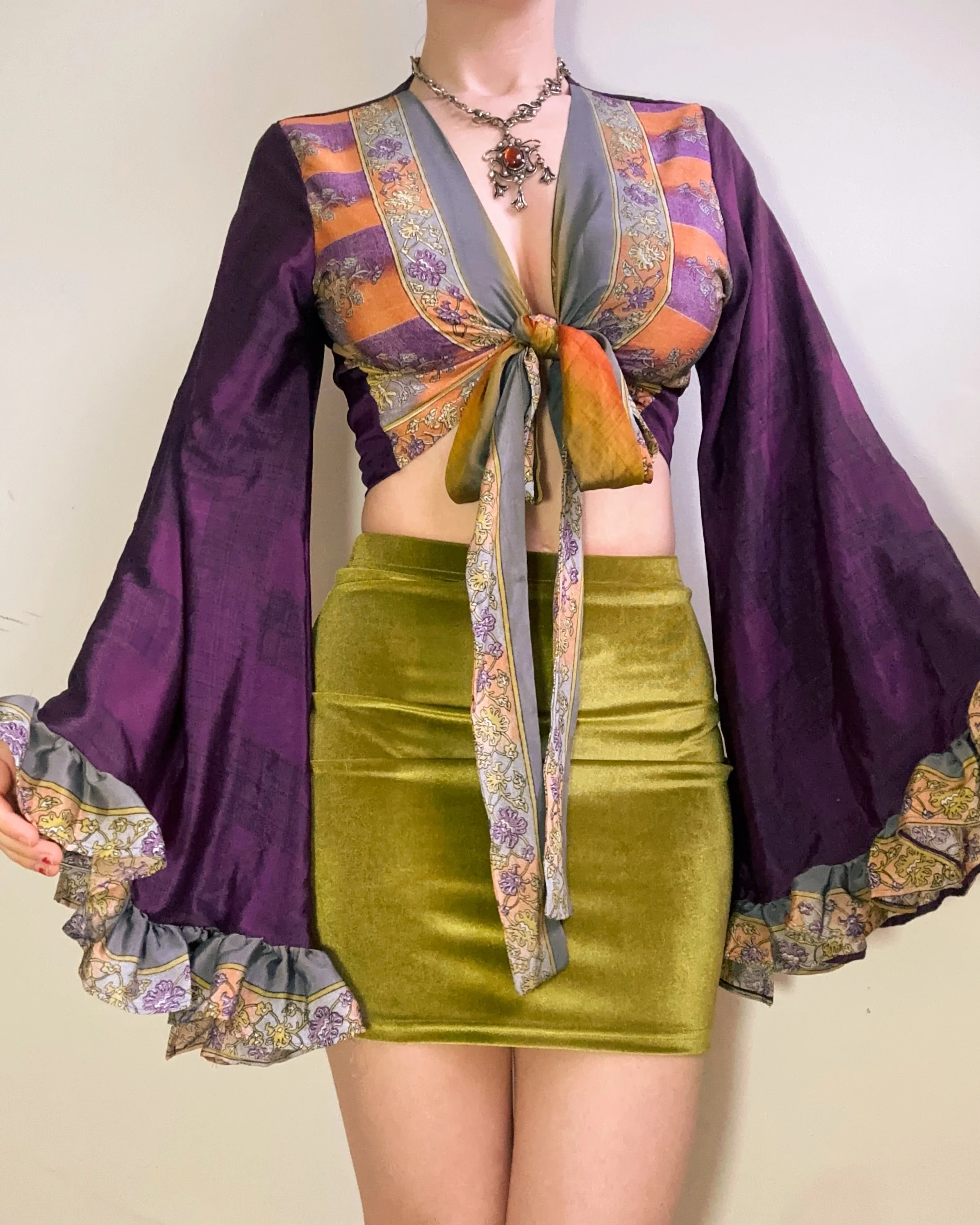 Ruffle Wrap Top in Wizard - Image 2