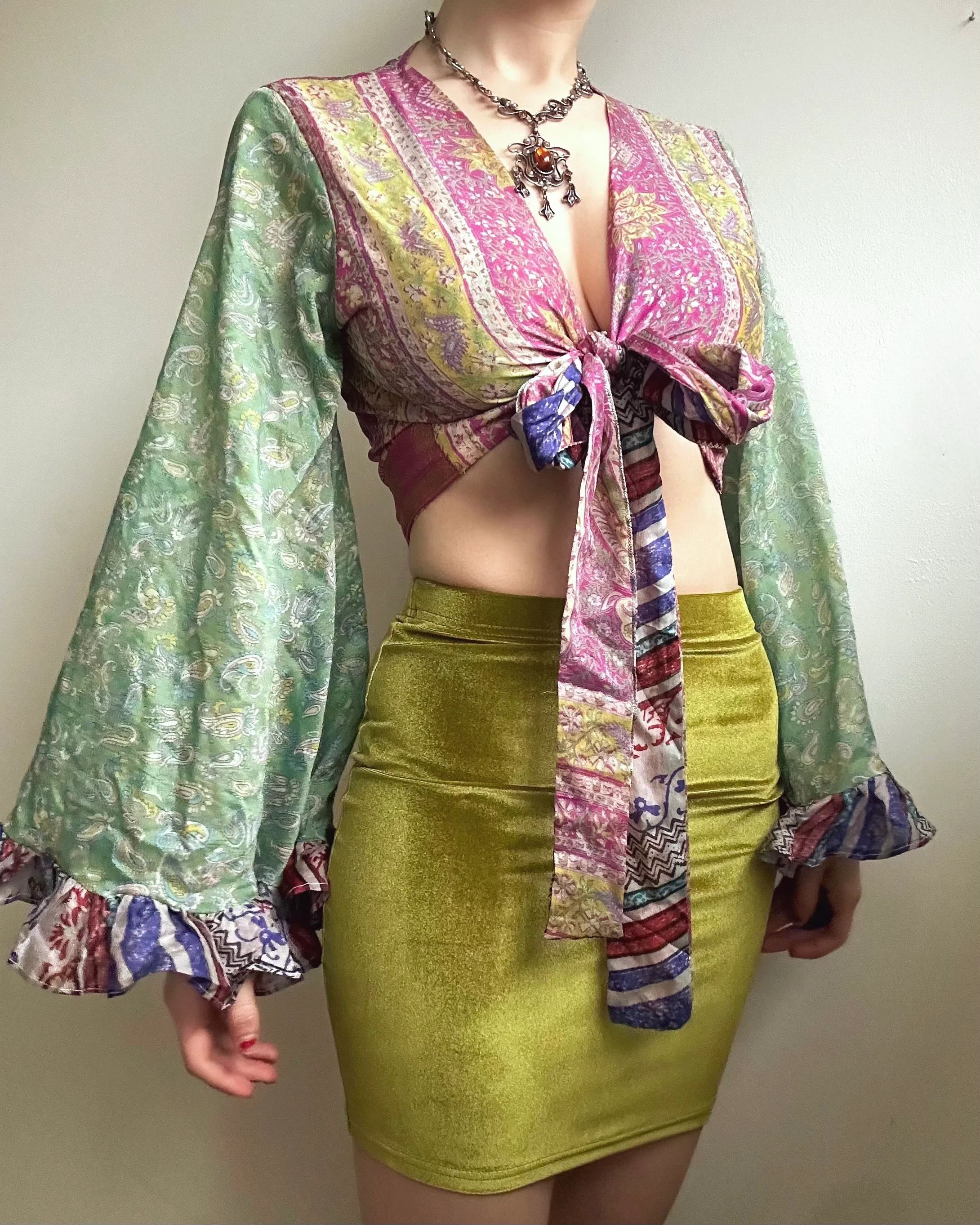 Ruffle Wrap Top in Yolanda - Image 2