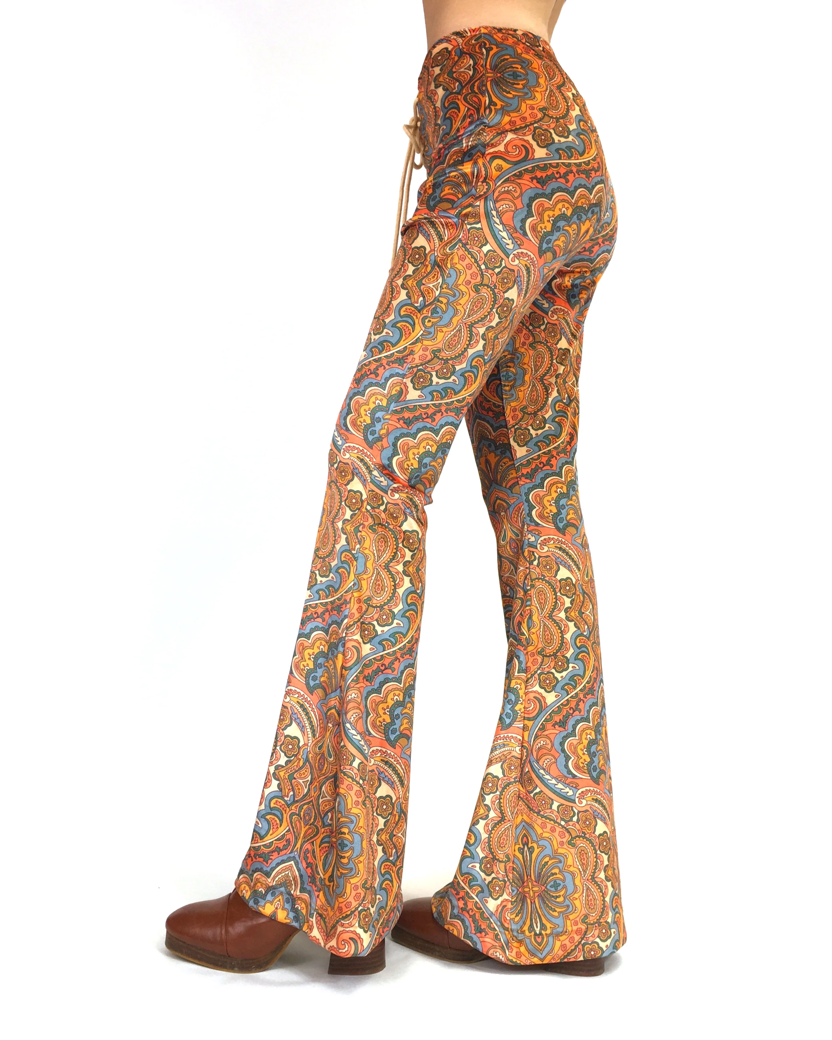 The Lace Up Velvet Flares in Houdini - Image 6