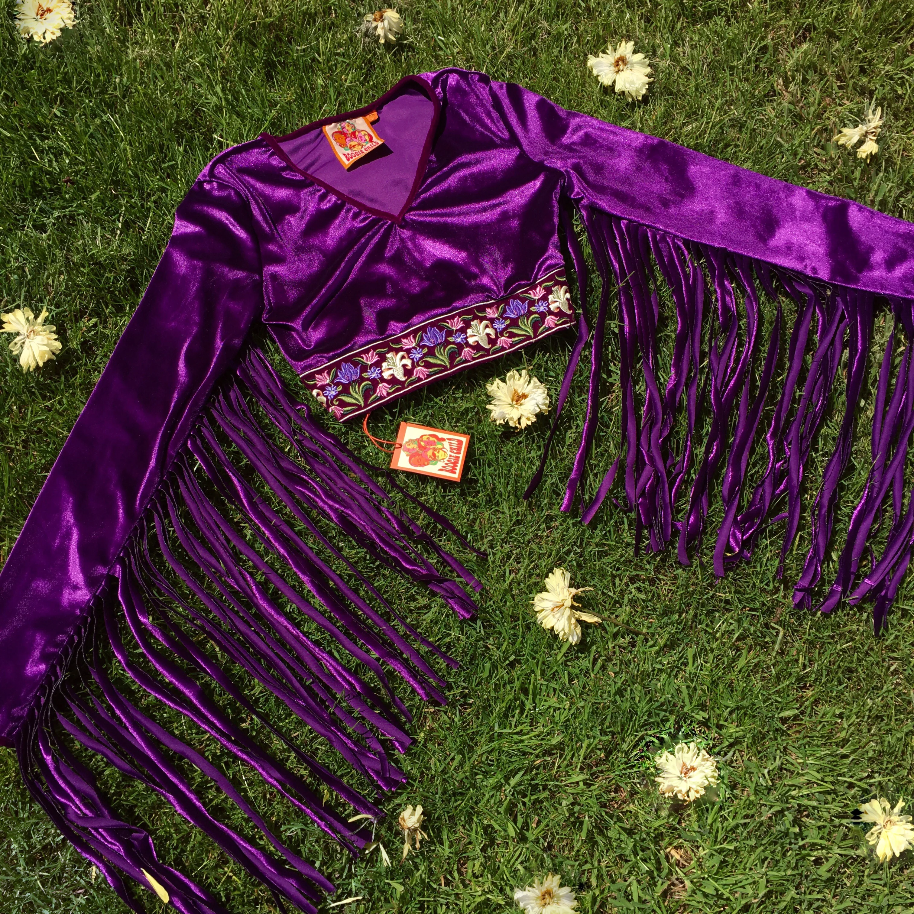 The Orchid Fringe Crop Top in Witchy Woman - Image 4
