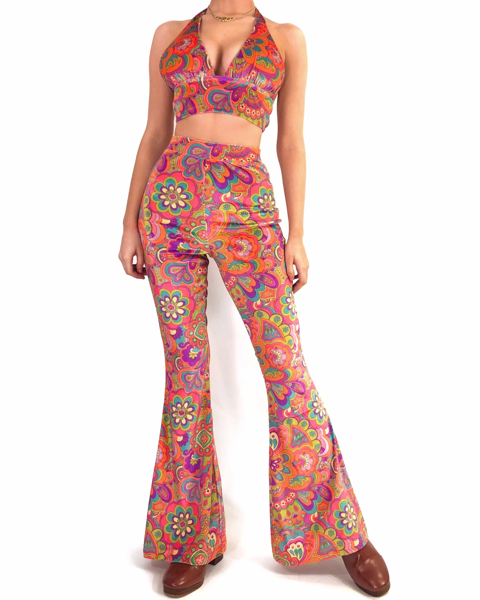 The Velvet Flare Trouser in Funky Town - Image 3