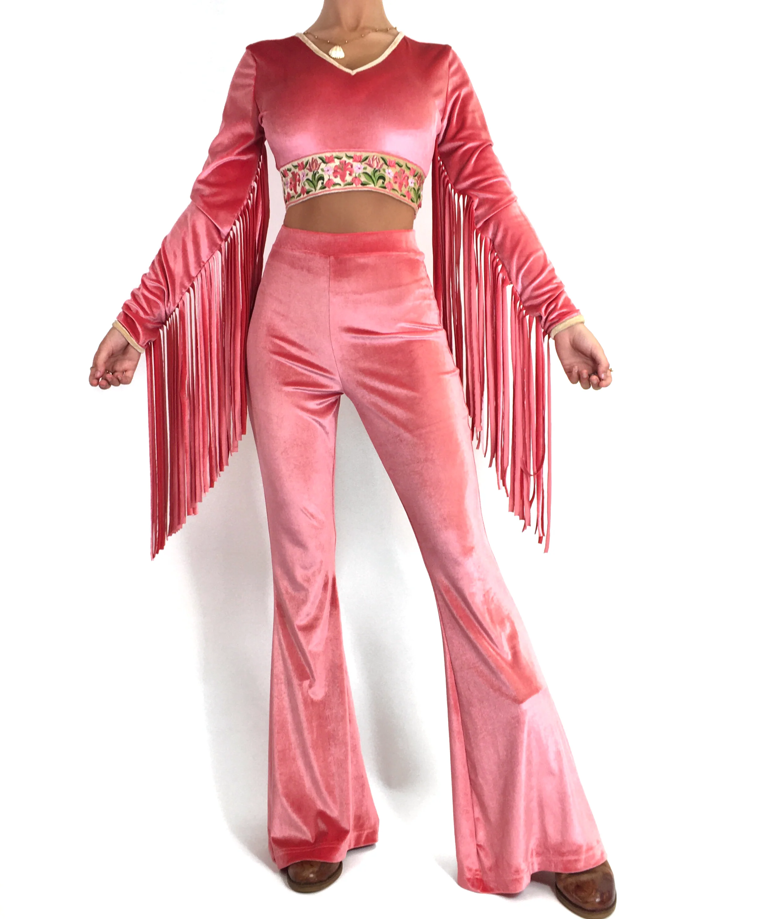 Velvet Flare Trouser in California Dreamin' - Image 4